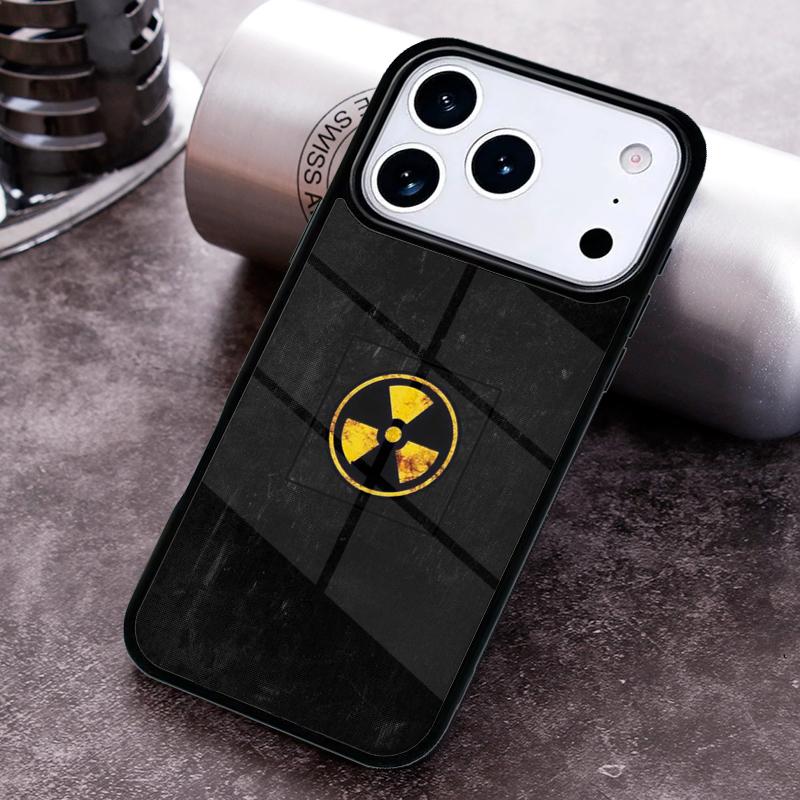 Radioactive warning sign Phone Case for iPhone 17 16 15 Pro Max Air 14 13 12 11 Plus Shockproof Capa Cover
