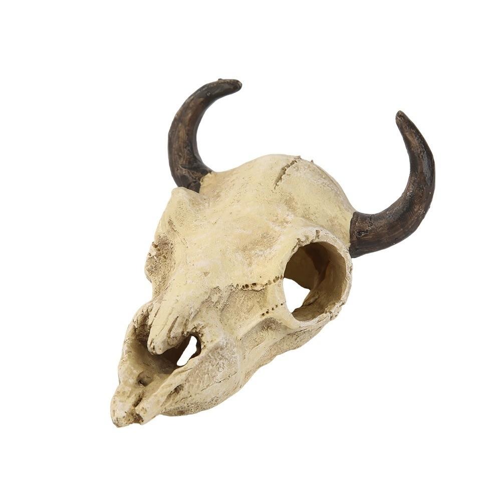 Hollow Out 3D Skull Reptile Cave Lifelike Reptile Climbing Shelter Landscape Decoration Terrarium