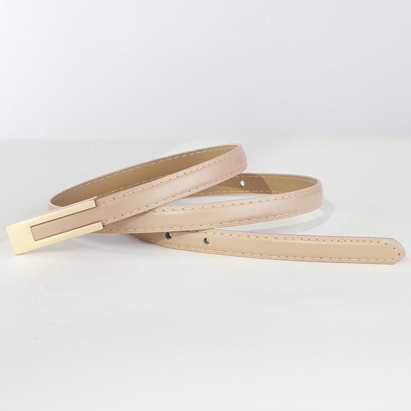Korean Women's Slim Leather Belt for Dresses & Skirts - Retro Style, Versatile & Stylish