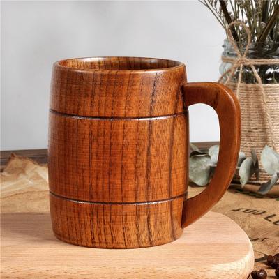 320ml Ahşap Bira Bardağı El Yapımı Doğal Ahşap Bardaklar Kahve Süt Meyve Suyu Su Bardağı Çay Fincanı Mutfak Bar İçecek Takımı
