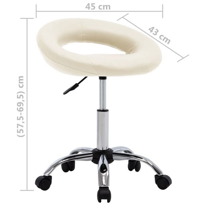 VidaXL Chaise Pivotante de Salle à Manger Chaise à Dîner Siège de Cuisine Chaise de Repas Maison Intérieur Hauteur Réglable 3085833