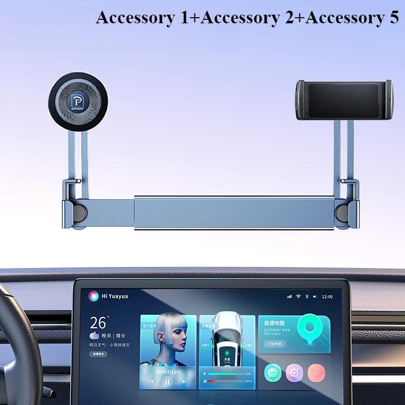 Oatsbasf Dual-position Car Screen Phone Holder Stand Aluminum Adjustable for Tesla Model 3 Highland Y Universal Car Accessories