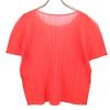 PLEATS PLEASE Made In Japan Short Sleeve Pleated T-shirt 3 Red Women Used