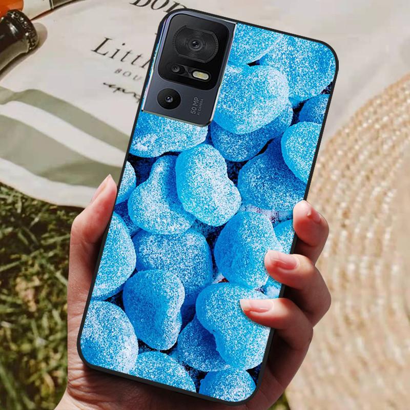 For TCL 40 SE Case 2023 Soft Black Silicone TPU Phone Back Cover for TCL 40SE Protective Capa Funda Bumper for TCL40SE Shells
