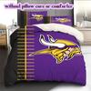 football Logo Pattern Bedding Quilt Set Quilt Cover Pillowcase Home Decoration Birthday Gift (1*duvet cover+ 2*pillowcase, without core)