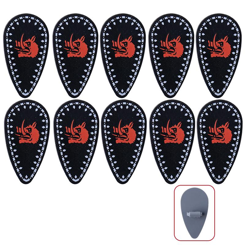 MOC Medieval Military Building Blocks Accessories Ancient Castle Knight Armor Viking Round Dragon Shield Flag Brick Toy Gift R62