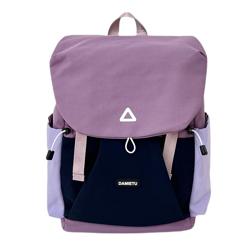Schoolbag Japanese Contrasting Color Backpack Women's 1011 New Mountain Outdoor Hiking Mountaineering Bag Travel Back Male College Student Schoolbag