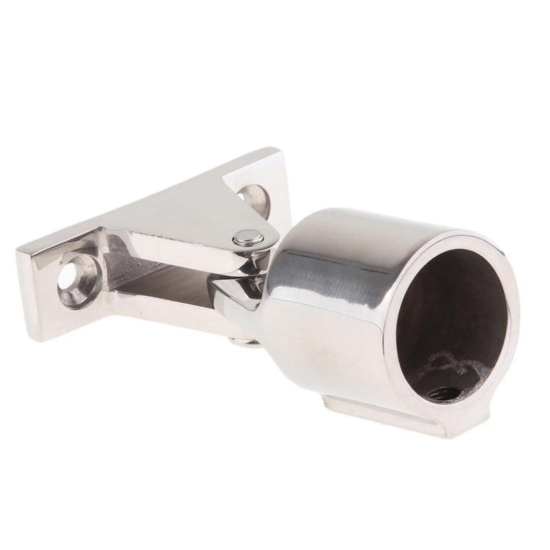Bimini Top Cap Cover Pipe Eye End 1 inch Tube Boat Deck Hinge Mount Stainless Steel 316 Heavy Duty