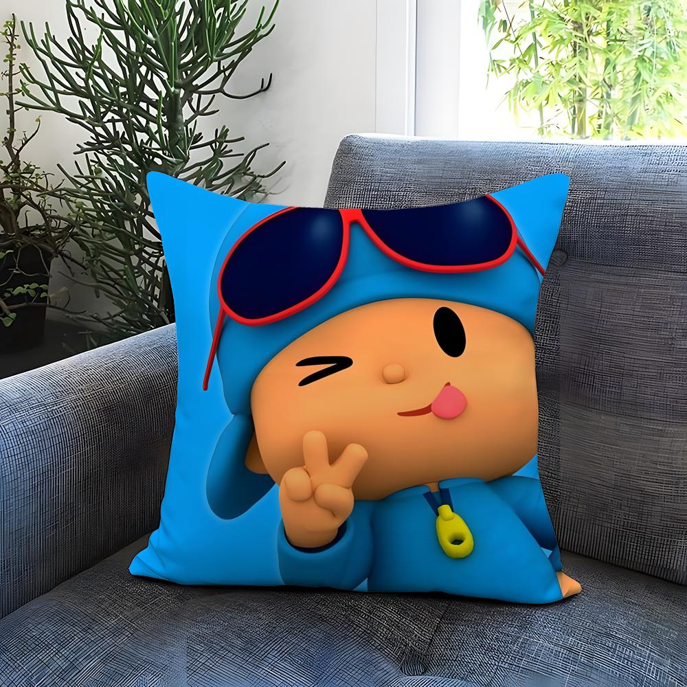 Hot P-PPocoyo Cushion Cover Comfortable Reversible Pillow Cover Ideal for Car Sofa Bedroom & Beyond