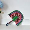 Vietnamese Seaweed Straw Fan: African-Style Wall Decor & Handheld Palm Leaf Fan