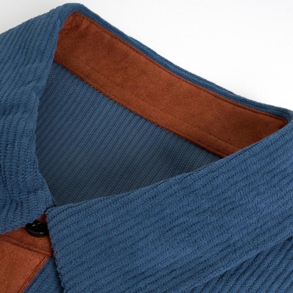 Men's Spring and Summer Long Sleeve Shirt Color Stitching Solid Color Fashion Casual Comfortable Breathable Men's Long Sleeve Shirt