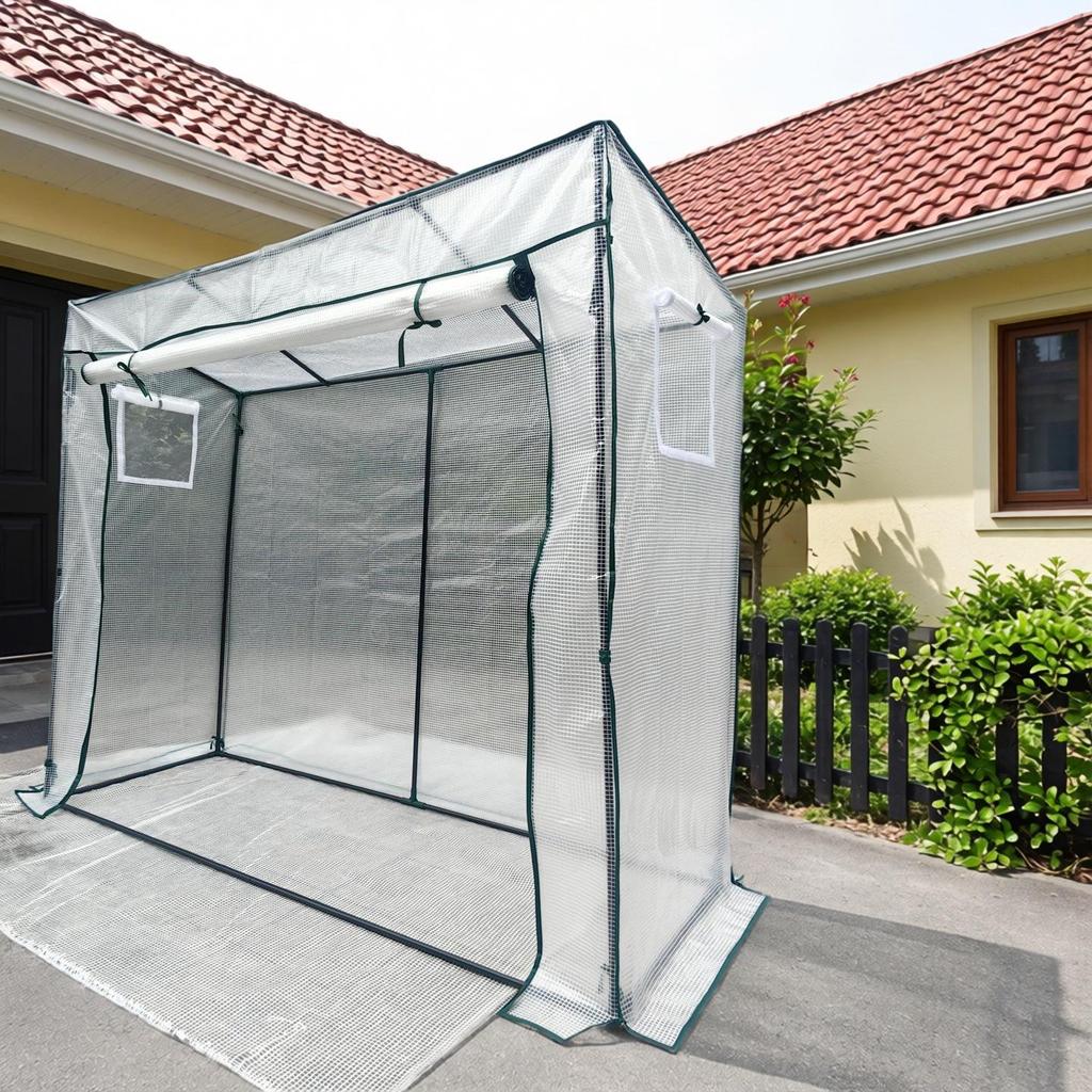 "Outdoor Balcony Greenhouse Insulated Shed for Garden Succulents and Bougainvillea"