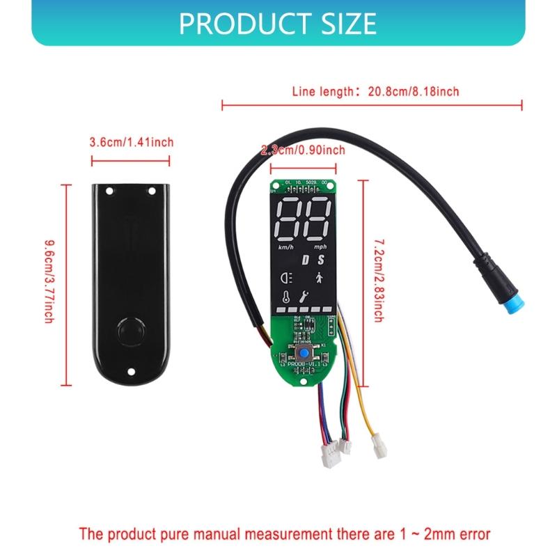 Electric Scooter Dashboard Circuit Board Featuring Screen Cover Digital Display Dashboard Simple Install for MAX 30