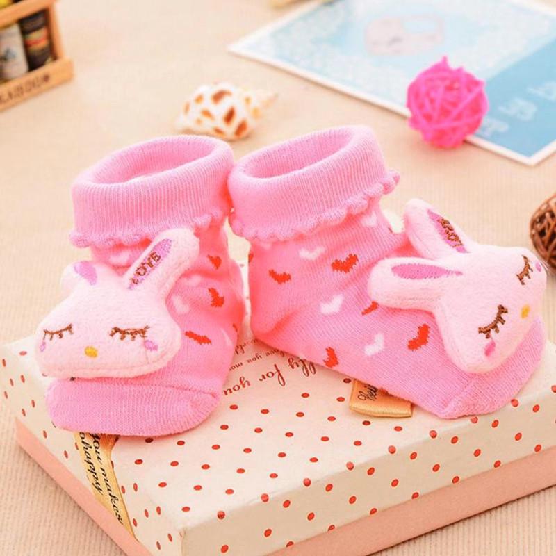 

Детские носки, нескользящие домашние носки для новорожденных, обувь, ботинки, детская одежда, аксессуары 0-12months розовый
