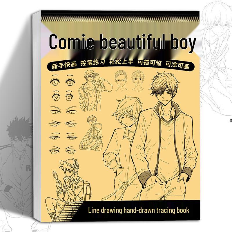 Livre de Calque Manga Personnage d'Anime Dessiné à la Main: Carnet de croquis et de peinture de style ancien