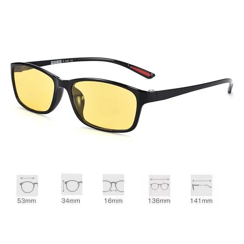 Retro Square Frame Eyeglasses Night Vision Driving Myopia Goggles For Day And Night High-Definition Men Wome Near Sight Glasses