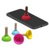 Mini Tiny Plunger Magic Close-Up Toilet Sucker Stand Toilet Shape Phone Holder  For Card