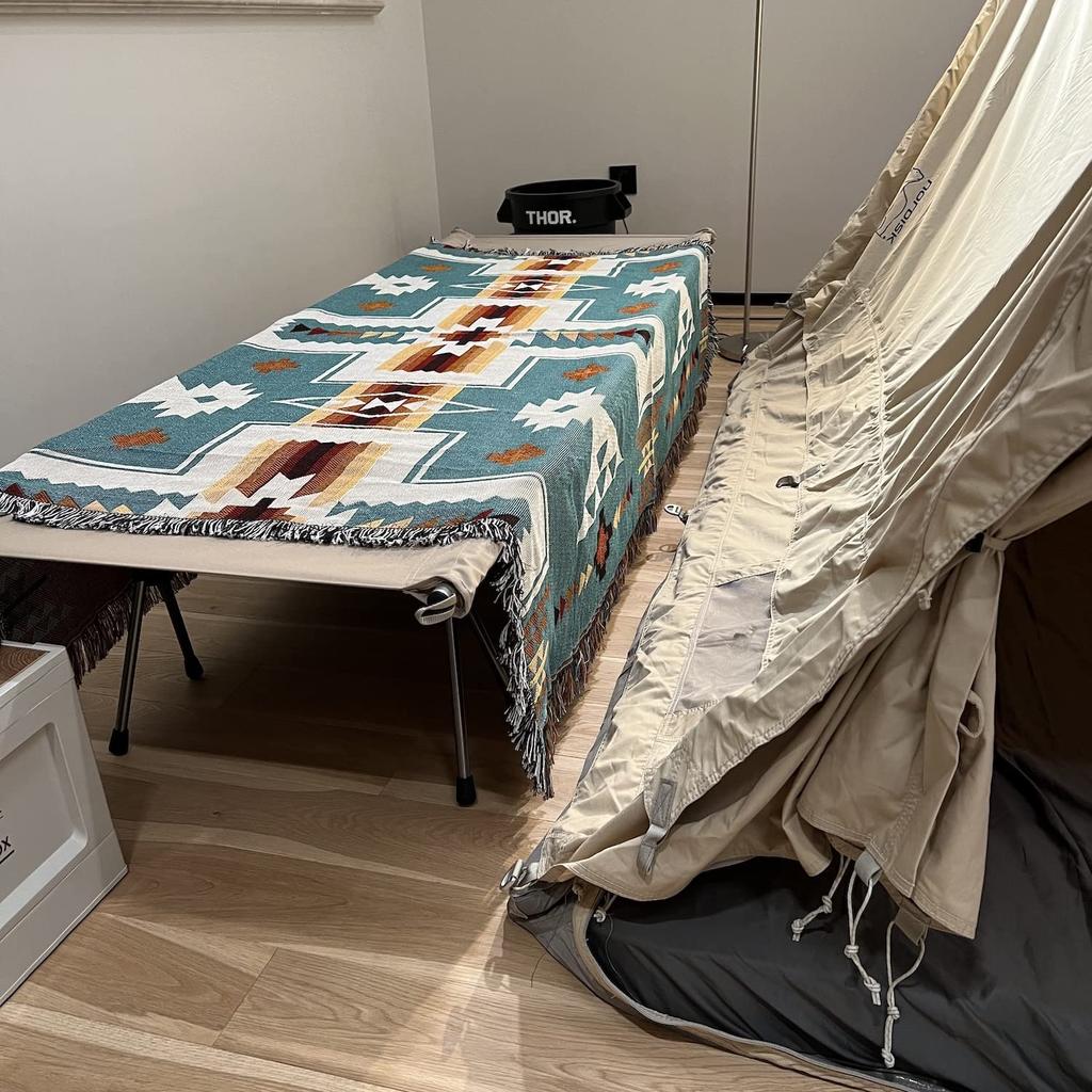 Outdoor Camping Blanket with Native American and Ortega Patterns x 160 (130 cm)...