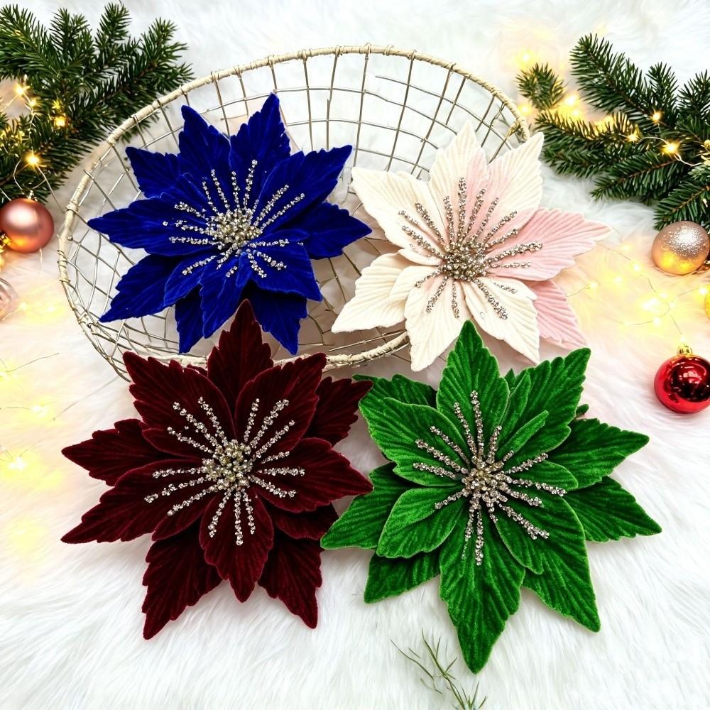 Sparkling Christmas Glitter Flower 24CM Sequins Flower Wedding Decoration
