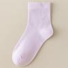 Female Spring and Summer Thin Pure Cotton Sweat Absorption Anti Pilling Pure Color Loose Boneless Tube Socks