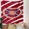 Heart-Shaped Crest with H.M.F.C. Logo Patterned Tapestry Decorative Wall Hanging, Home Bedroom Living Room Decor