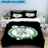 Boston Sports Icons Printed 3PCS Bedding Set, Includes A Duvet Cover and Two Pillowcases for Bedroom, Suitable for All Seasons Fan Gifts