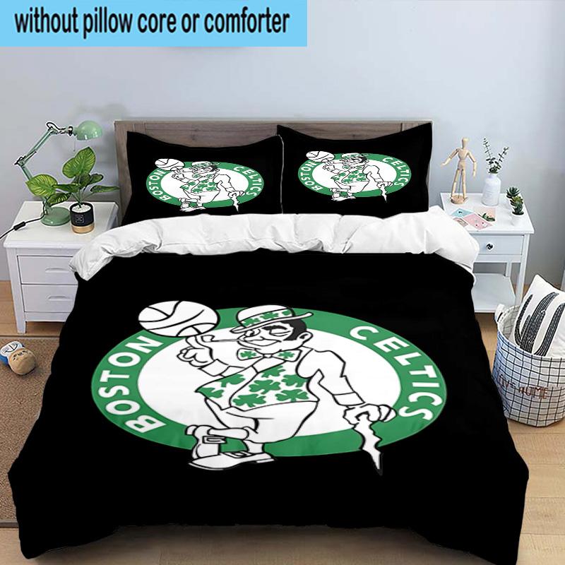 Boston Sports Icons Printed 3PCS Bedding Set, Includes A Duvet Cover and Two Pillowcases for Bedroom, Suitable for All Seasons Fan Gifts