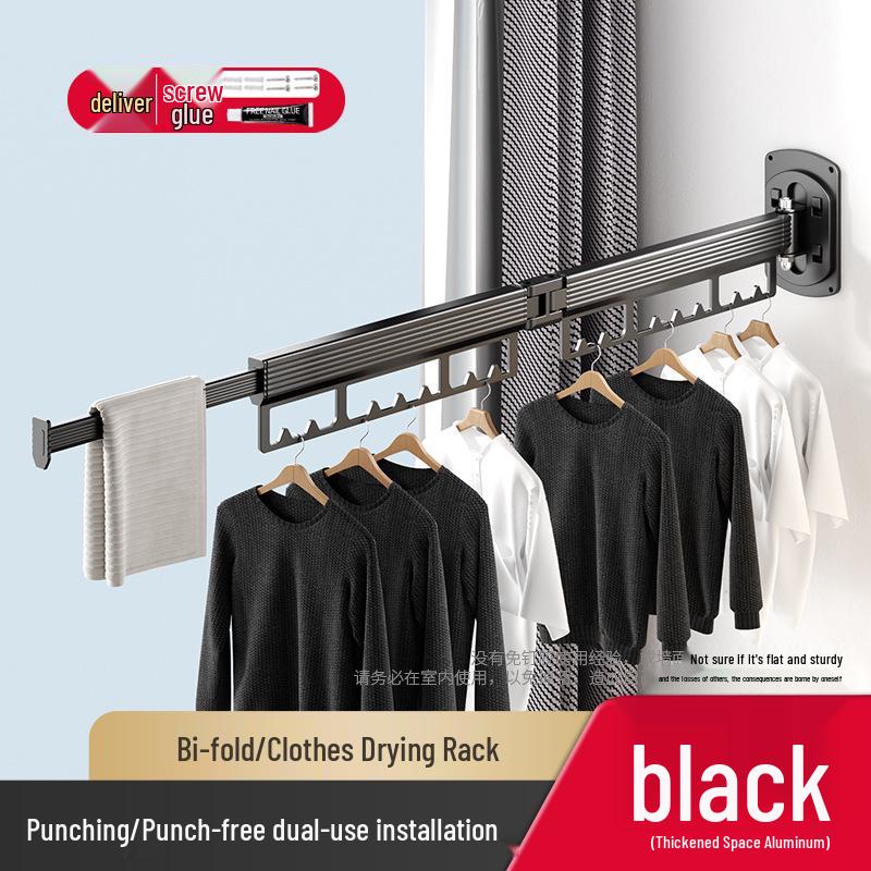 Retractable Wall-Mounted Multi-Functional Indoor Drying Rack
