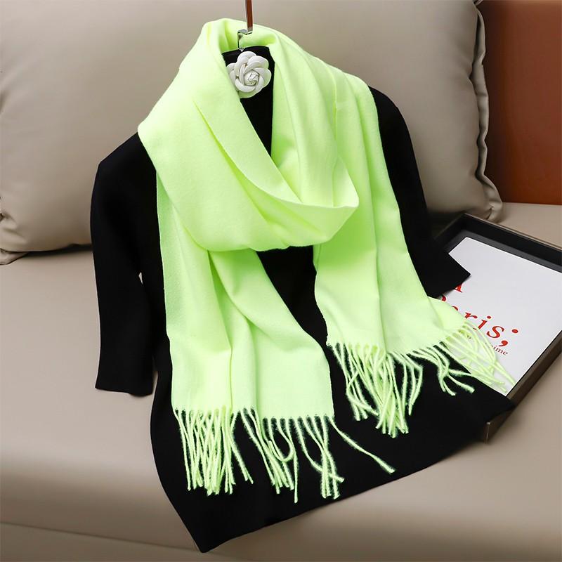 Winter Scarf For Women Long Warm Cashmere Scarves Hijab Solid Lady Shawl Wrap Female Pashmina Bandana Head Scarfs Echarpe