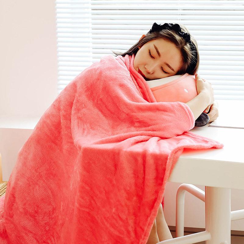 Cartoon Throw Pillow Quilt Dual-Purpose Pillow Folding Air Conditioner Blanket Car Cushion Pillow Three-In-One Office Nap Pillow