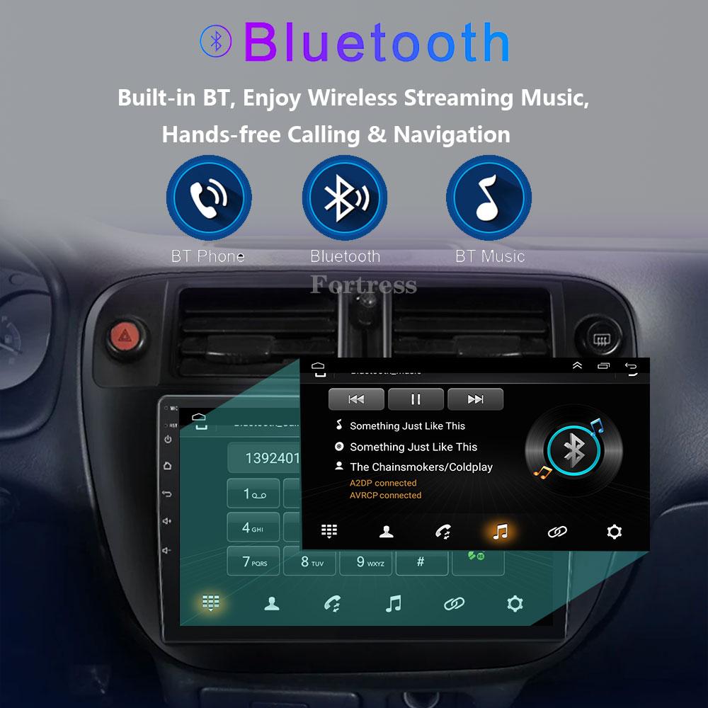 Android 14 Carplay Auto For Honda Civic 1996 1997 1998 1999 2000 2001 Multimedia Car Radio Player 4G Stereo 2 Din Tape Recorder
