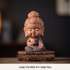 Saha Three Saints Buddha Ceramic Statue: Ksitigarbha, Tathagata, and Guanyin Tabletop Ornament