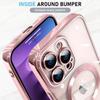 Plating Soft Lens Film Protect Transparent Case For iPhone 16E 16 15 14 13 12 11 Pro Max Plus Magsafe Magnetic Charging Cover