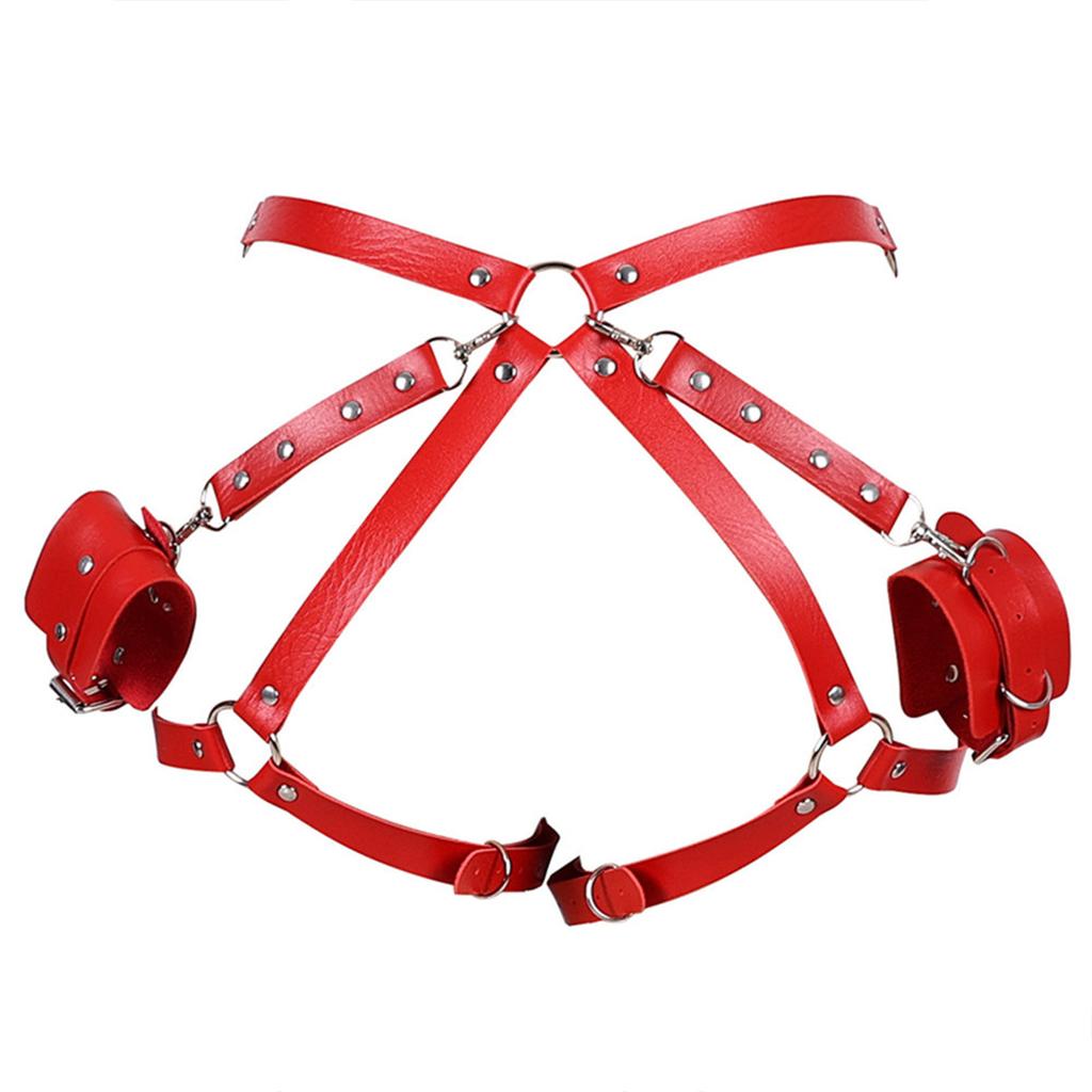 Handcuffs Sex Toys PU Leather Body Harness Cuffs Bondage Straps  Kit Erotic Adult Sex Toys For Couples Party Sexy Accessorie