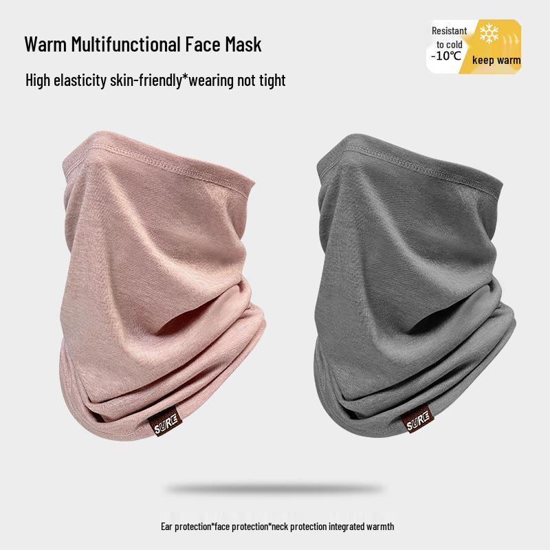 Unisex Knitted Neck Gaiter & Face Mask - Winter Warm, Thin Style Pullover Scarf