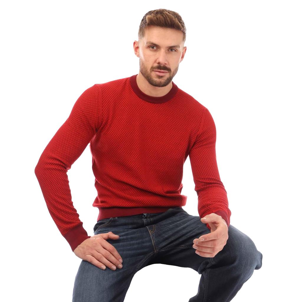 Boss Mens Kapoko Knitted Cotton Sweatshirt
