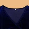 Plus Size Velvet Bodycon Dress - Long Sleeve, Pleated, Deep V Neck for Parties & Cocktails