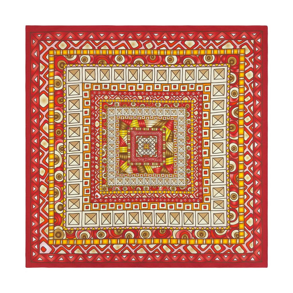 21'' Geometrical Pattern Bandana Head Scarf for Women Men Square Turban Head Scarf Punk Head Wrap Headwear