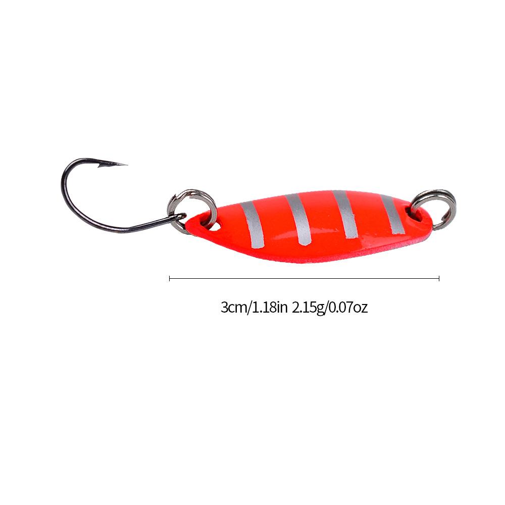 Ma Kou Sequins Long Range Metal Road Subbait Microobject Colorful Melon Seed Sequins White Stripe Crossmouthed Perch Spoon Type Fake Bait