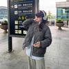 Short student jacket winter new rhombus plaid down  jacket women's loose baseball collar small  jacket