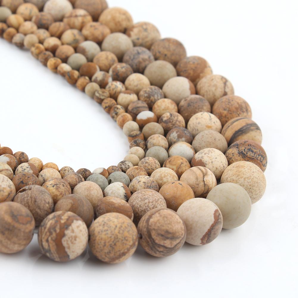 Natural Minerals Stone Matte Dull Polish Pink Zebra Jaspers Beads for Jewelry Making DIY Bracelet Necklace 4-12mm Spacer Beads