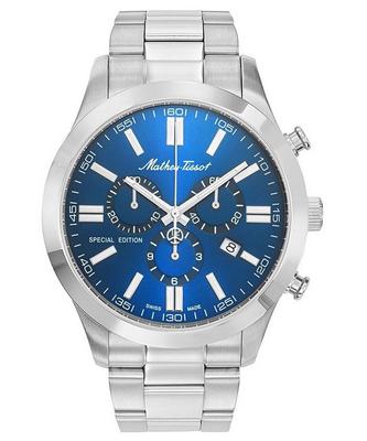 Mathy I Jumbo Special Edition Chronograph blaues Zifferblatt Quarz H455CHABU Herrenuhr