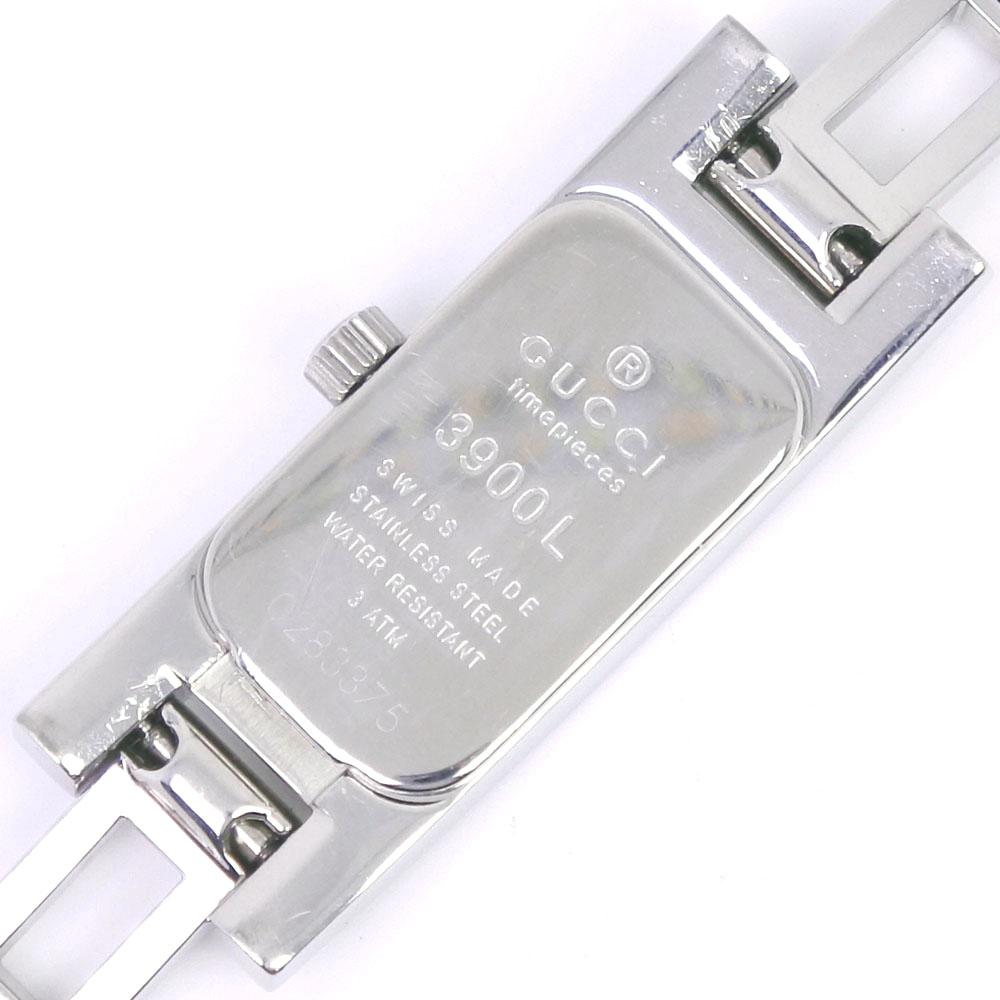 Gucci Watches 3900L grayDial Stainless Steel Quartz Analog Display Women Used