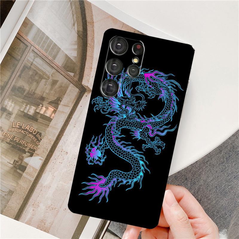 Chinese Dragon Phone Case For Samsung Galaxy S25 Ultra S9 S10 S20 FE S21 S22 S23 Plus S24 Ultra Full Cover