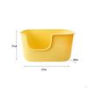 High Sided Cat Litter Boxes, Large Basin, Easy Clean Cage Kitten Potty Pan for Kittens,