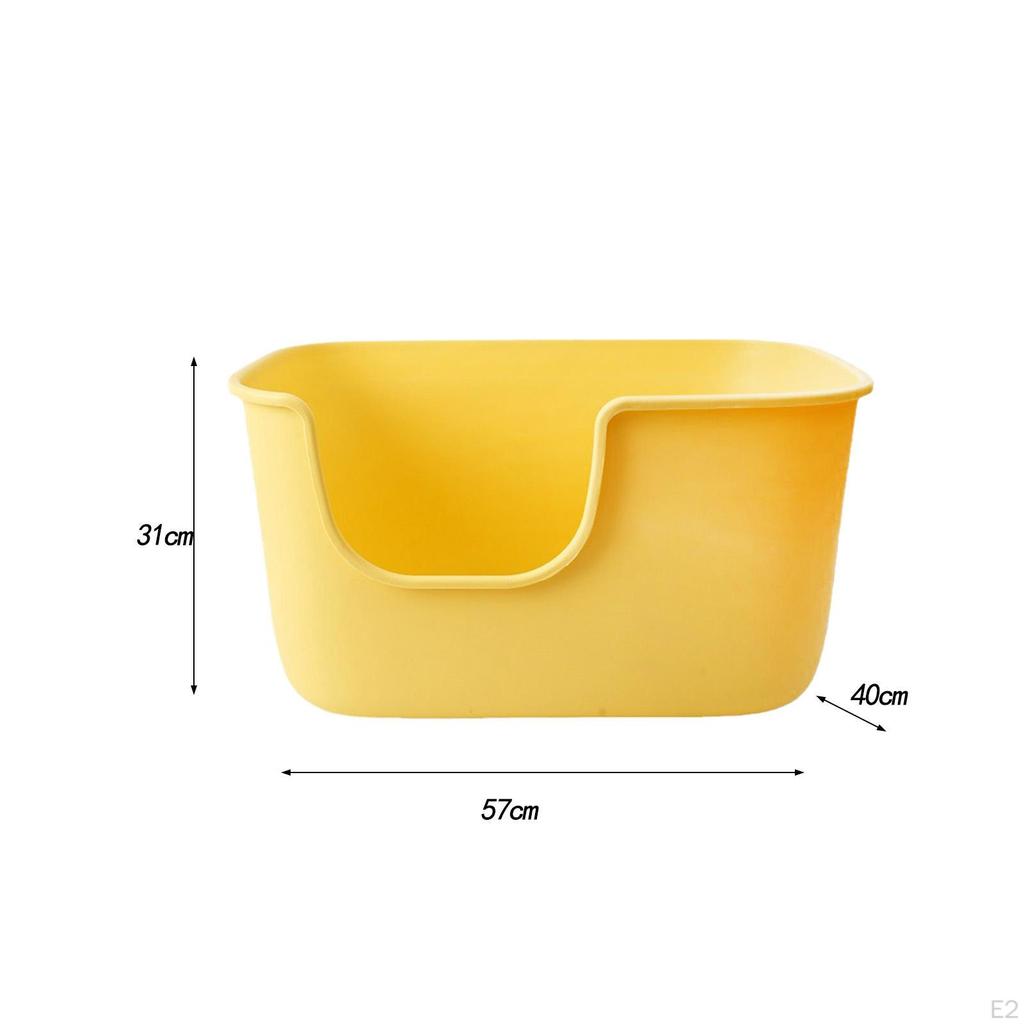 High Sided Cat Litter Boxes, Large Basin, Easy Clean Cage Kitten Potty Pan for Kittens,