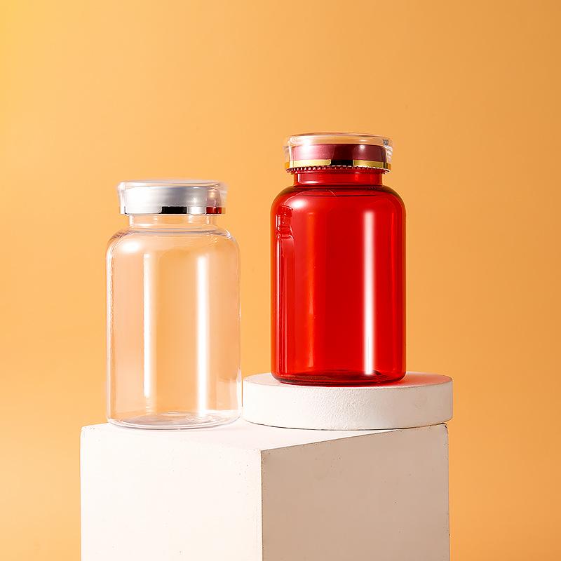 250ml PET Medicine Bottle with Crown Cap for Tablets, Candy, and Powder Storage