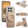 Case for 17 Magnetic - PC+Leather/PU, Khaki, With Stand, With Ring