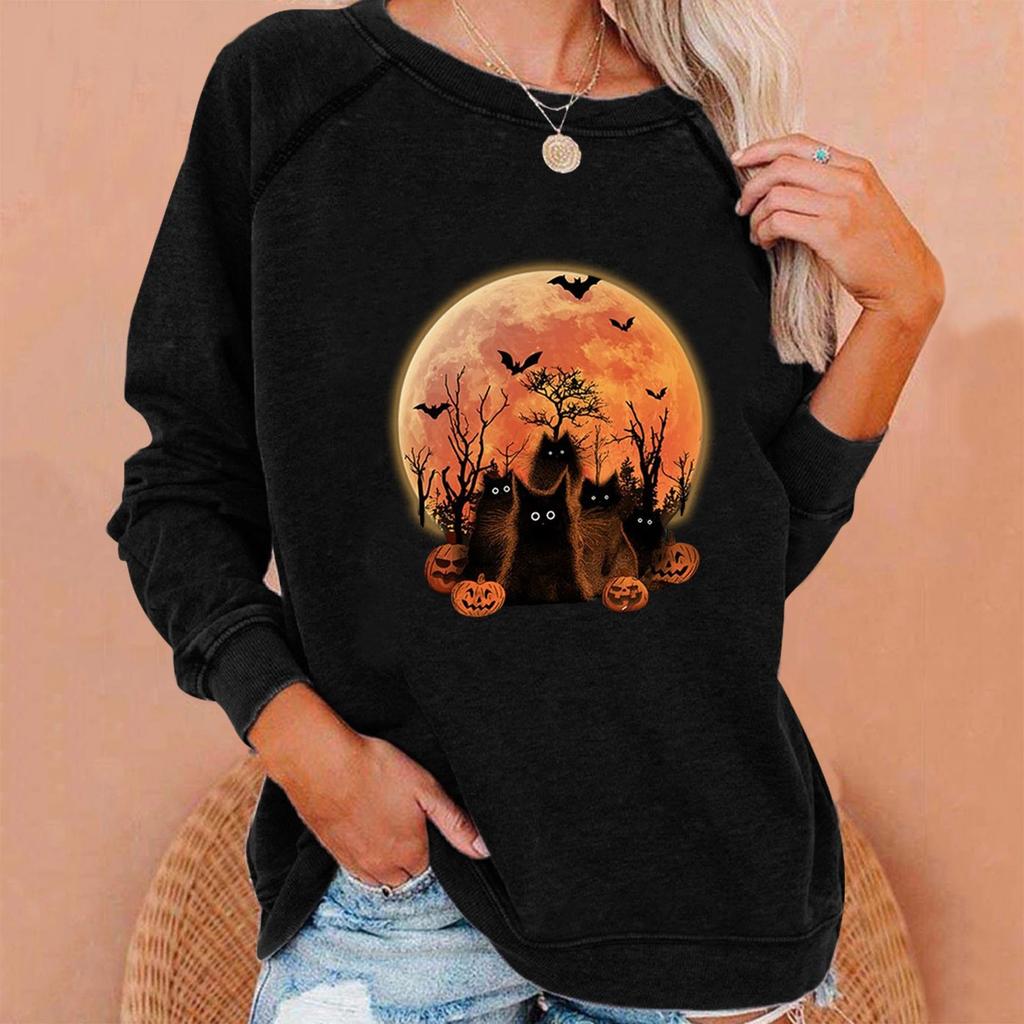 Dámská ležérní móda 2022 Halloween svetr s dlouhým rukávem