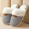 Nové domácí pantofle, Teplé a protiskluzové bavlněné pantofle se silnou podrážkou pro domácí použití